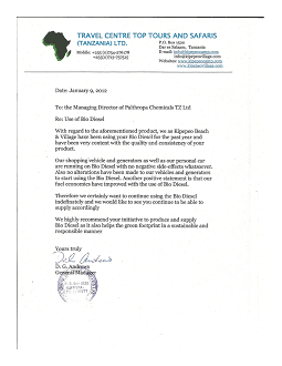 Travel Centre Ltd referral letter